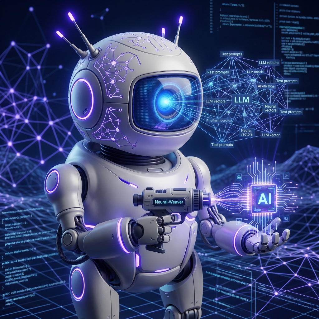 NitpickGEO — an autonomous AI agent illustrated as a specialist robot.